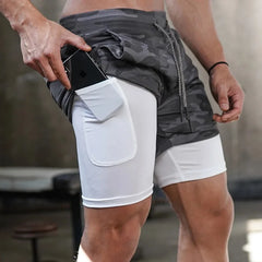 Camo 2-in-1 Running Shorts